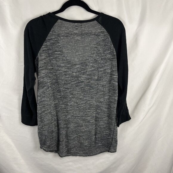 Aritza Wilfred Free Grey and Black Raglan Top Womens Size S - Picture 4 of 8